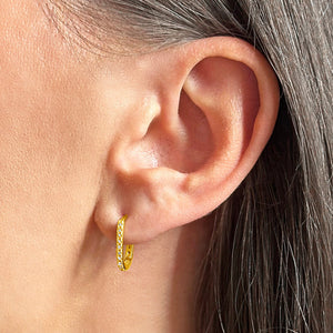 Dainty Square Oval Hoops