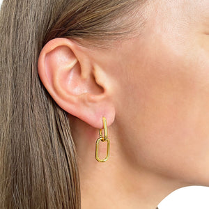 Double Square Oval Hoops