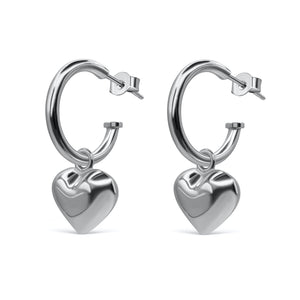 Chunky Heart Hoops