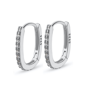 Dainty Square Oval Hoops