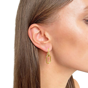 Double Square Oval Hoops