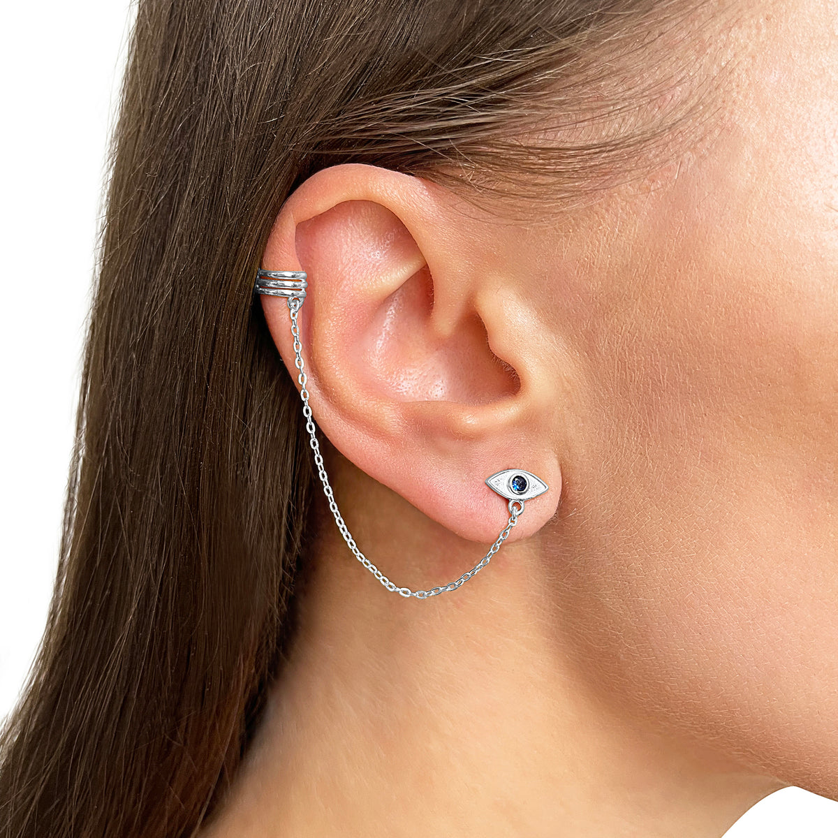 Evil Eye Ear Cuff