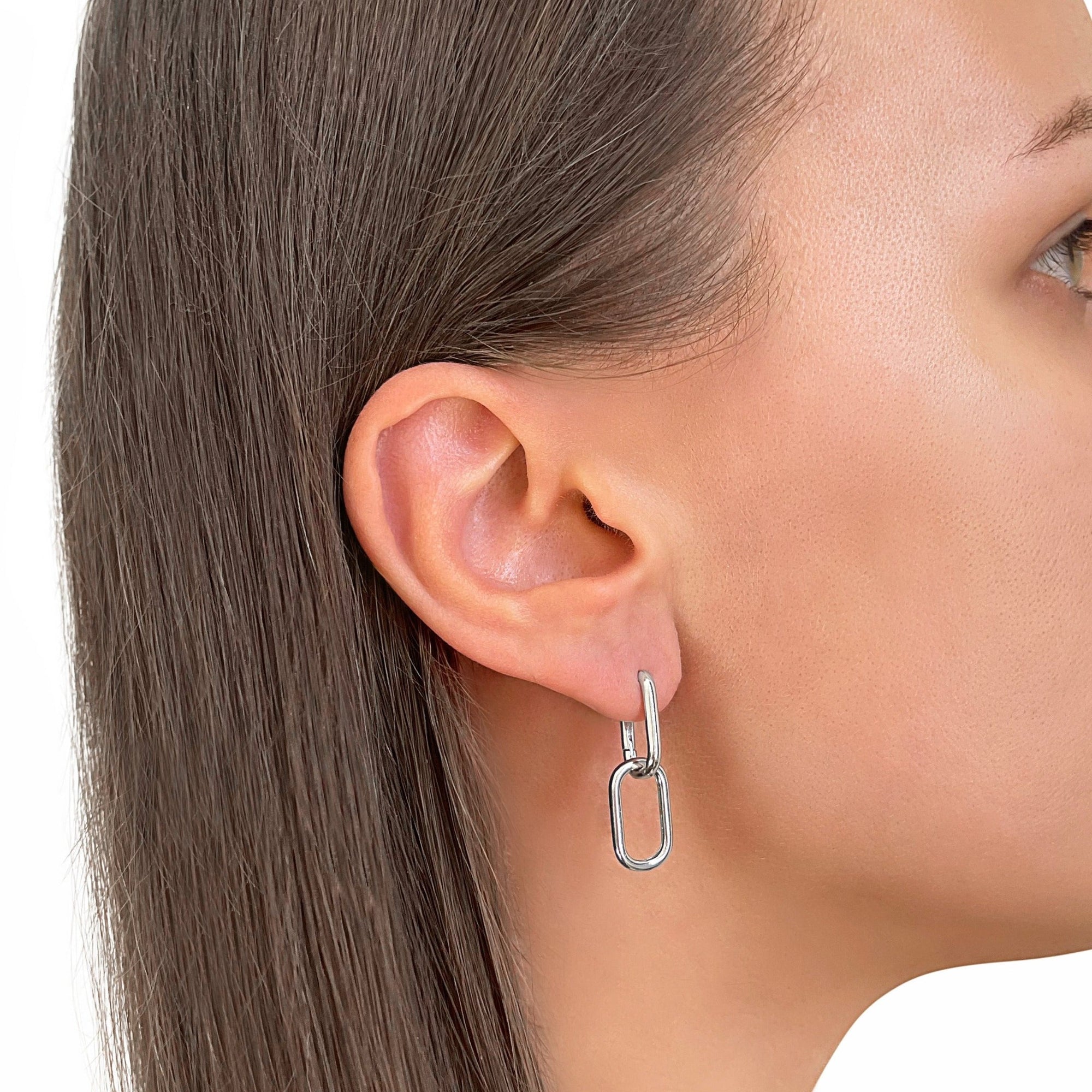 Double Square Oval Hoops