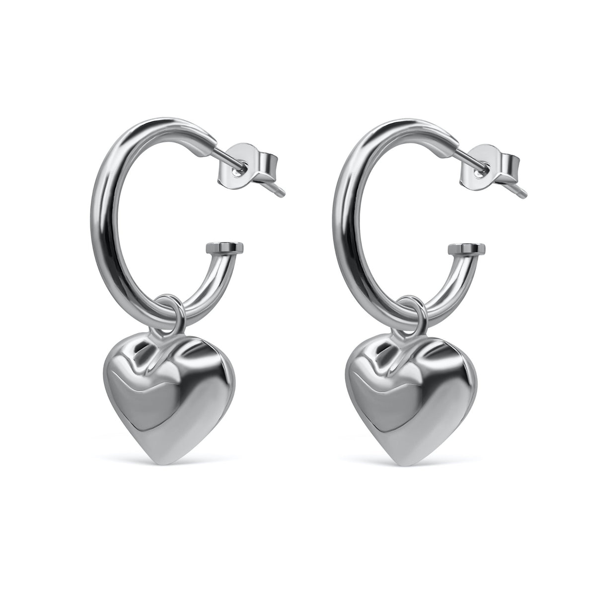 Chunky Heart Hoops
