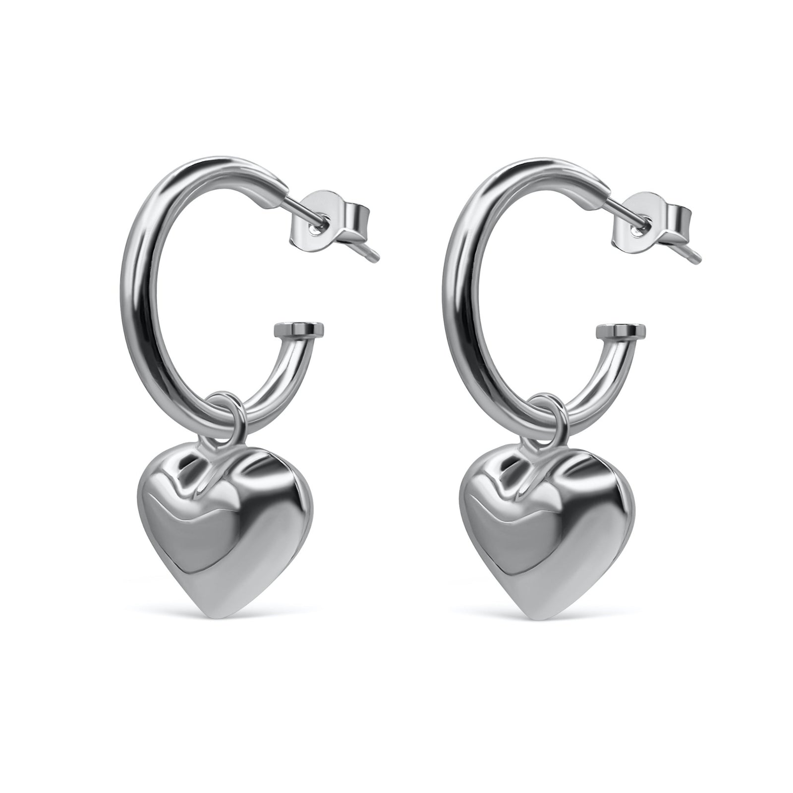 Chunky Heart Hoops