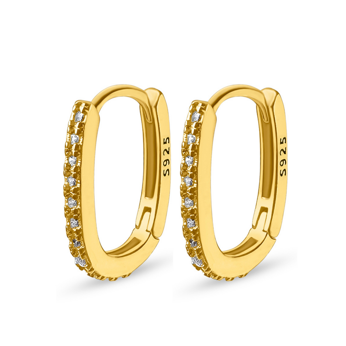 Dainty Square Oval Hoops