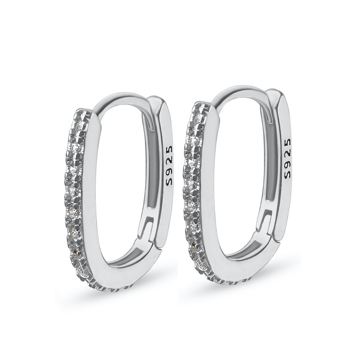 Dainty Square Oval Hoops